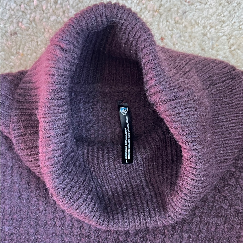 Women's Kuhl Sienna Turtleneck Sweater in Eggplant - Picture 2 of 3